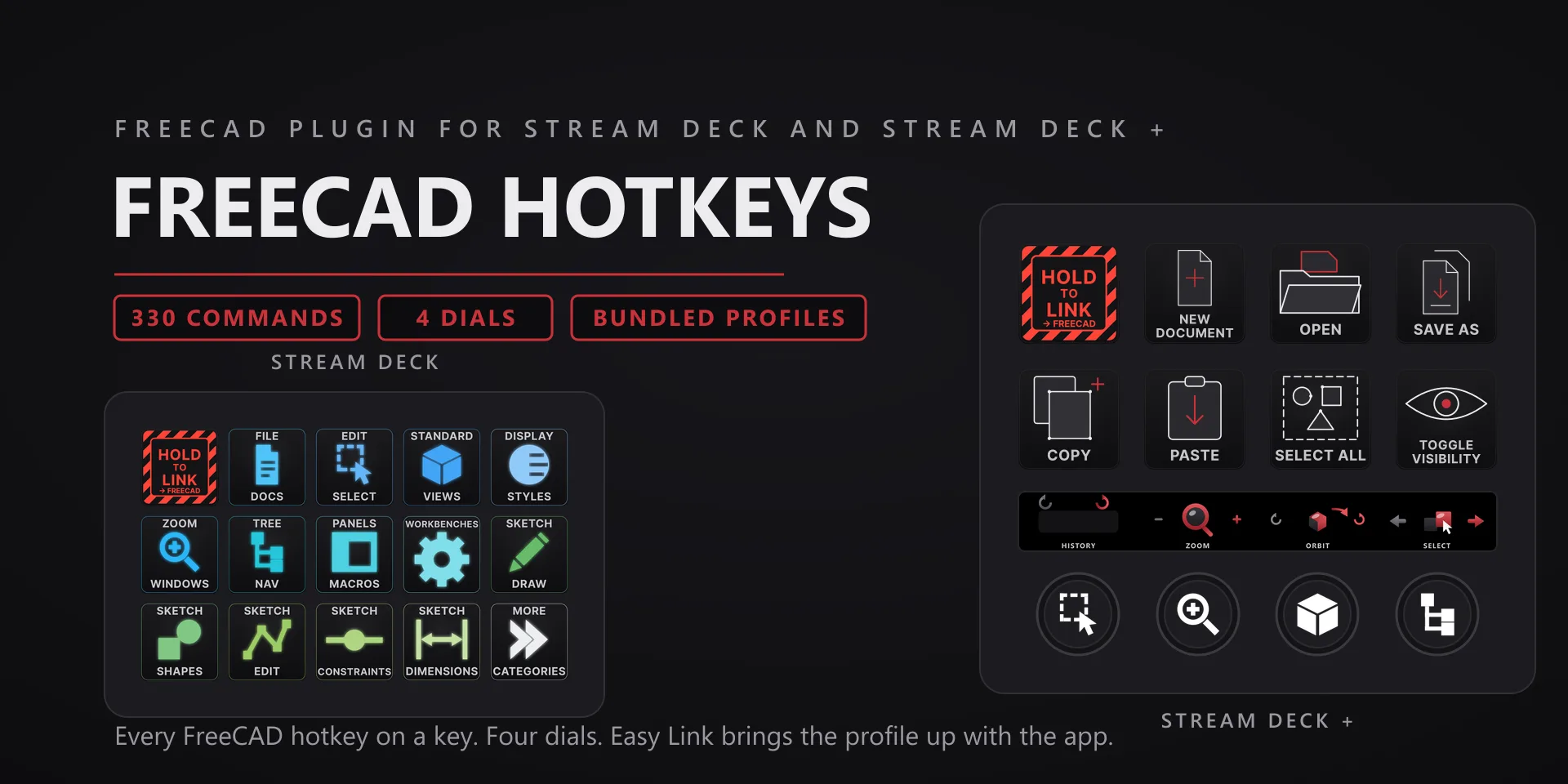 FreeCAD Hotkeys hero slide